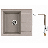 Комплект мивка и смесител 8220 SAND + 718650 SAND – Inter Ceramic 11.12.77.0110